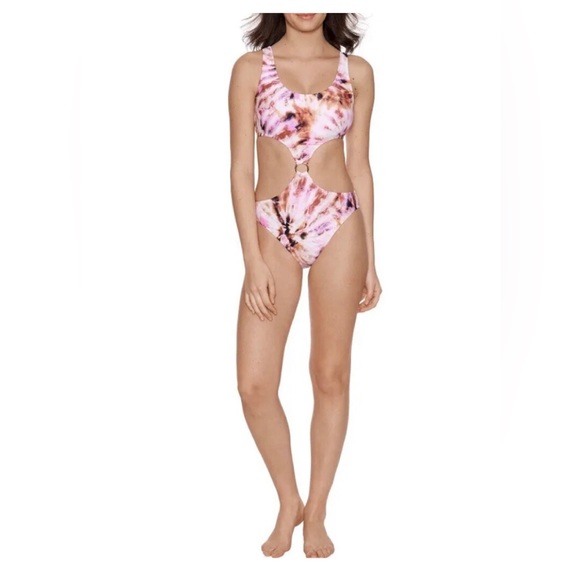 NO BOUNDARIES Tie Dye Swimsuit Size Medium 7-9 Juniors Removable Light Pads New - Picture 2 of 9